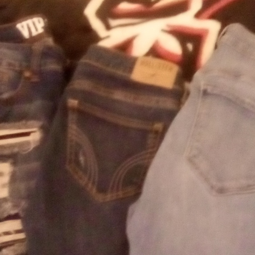 12 pairs of blue jeans